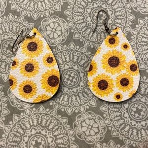 Handmade Leather Faux Earrings